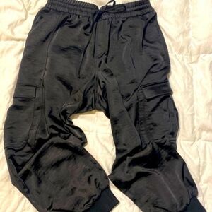 Black Cargo Jogger Pants